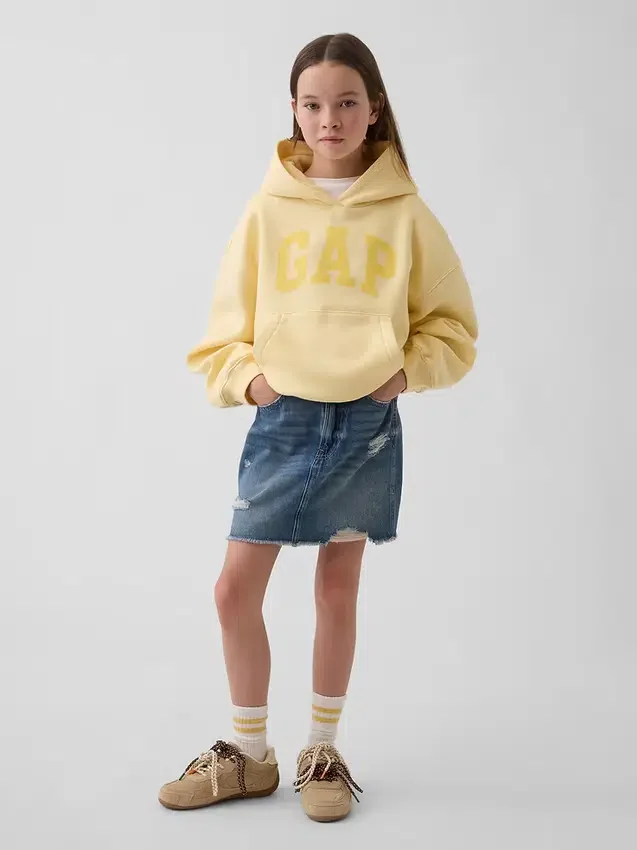 Sudadera con capucha holgada Vintagesoft para niños