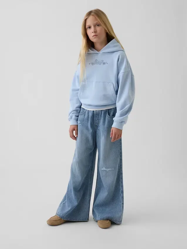 Sudadera con capucha holgada Vintagesoft para niños