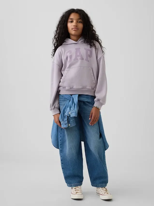 Sudadera con capucha holgada Vintagesoft para niños