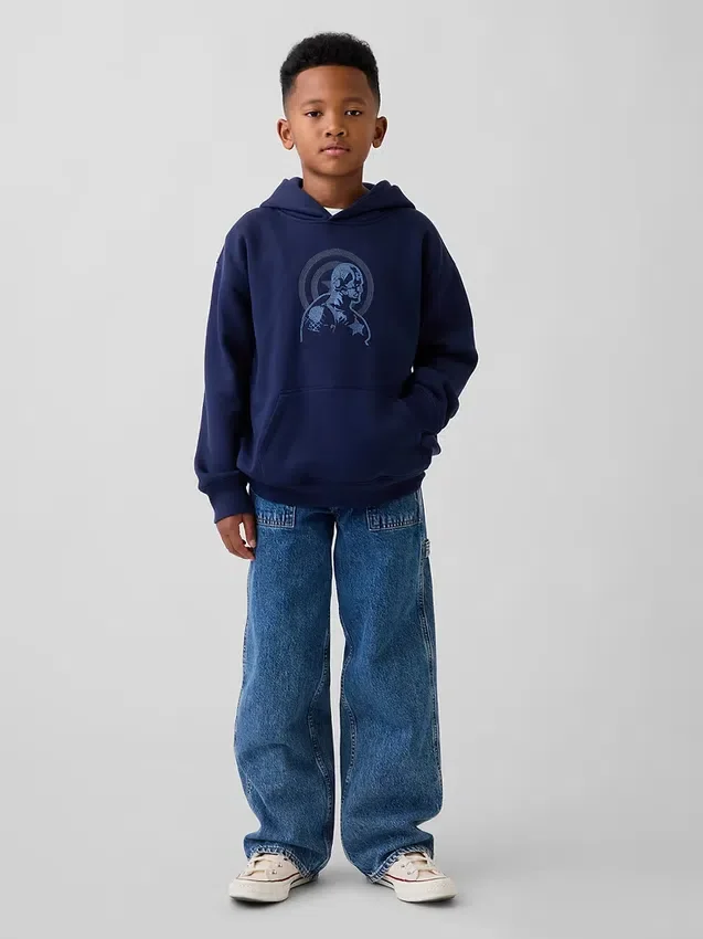 Sudadera con capucha Marvel Vintagesoft para niños, corte holgado