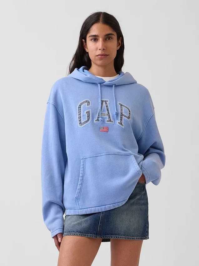 Sudadera con capucha oversize con logo Americana de Vintagesoft
