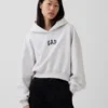 Sudadera con capucha oversize corta con logo Vintagesoft