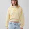 Sudadera con capucha oversize corta con logo Vintagesoft