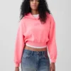 Sudadera con capucha oversize corta con logo Vintagesoft