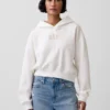 Sudadera con capucha oversize corta con logo Vintagesoft