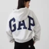 Sudadera con capucha oversize corta con logo Vintagesoft