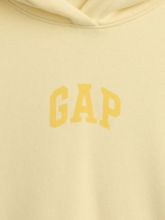 Sudadera con capucha oversize corta con logo Vintagesoft
