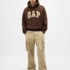 Sudadera con capucha oversize para adultos de felpa francesa extra gruesa con logo