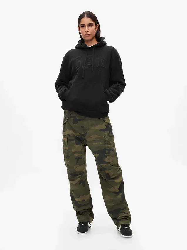 Sudadera con capucha para adultos Vintagesoft Arch Logo