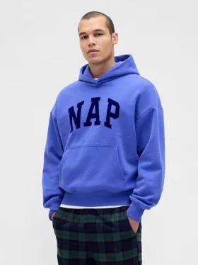 Sudadera con capucha para adultos Vintagesoft con logo Nap