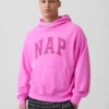 Sudadera con capucha para adultos Vintagesoft con logo Nap