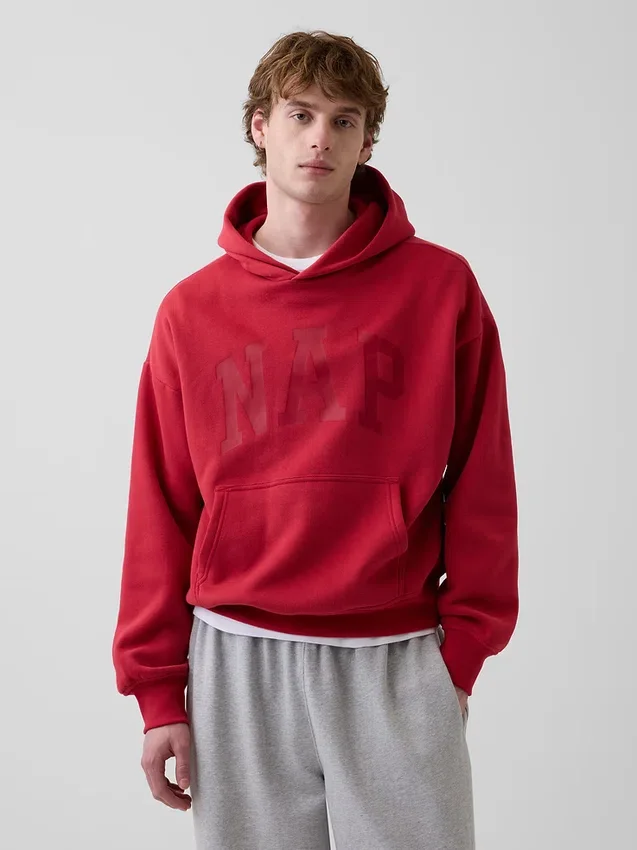 Sudadera con capucha para adultos Vintagesoft con logo Nap