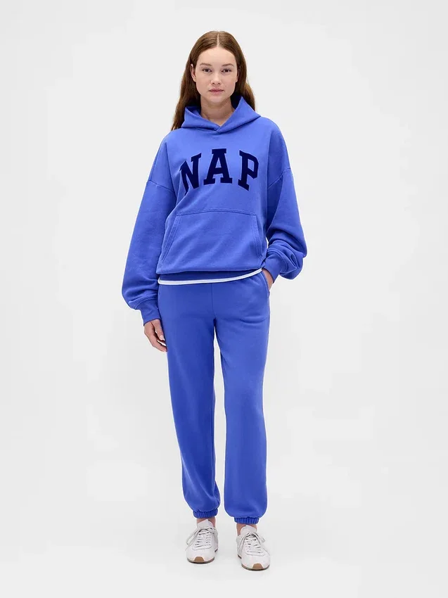 Sudadera con capucha para adultos Vintagesoft con logo Nap