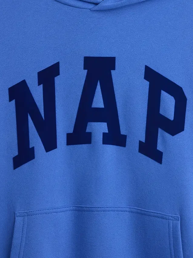 Sudadera con capucha para adultos Vintagesoft con logo Nap
