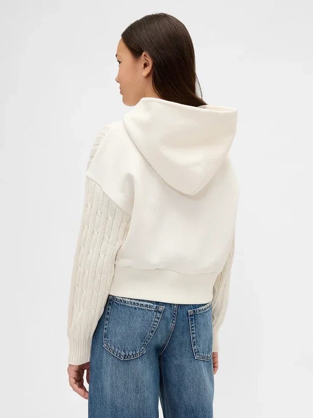 Sudadera con capucha para niños Vintagesoft de mezcla de materiales
