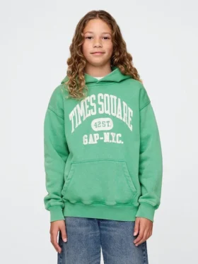 Sudadera con capucha Vintagesoft NYC Times Square para niños