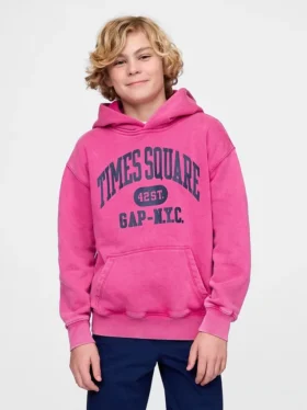 Sudadera con capucha Vintagesoft NYC Times Square para niños