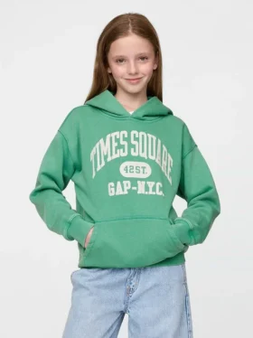 Sudadera con capucha Vintagesoft NYC Times Square para niños