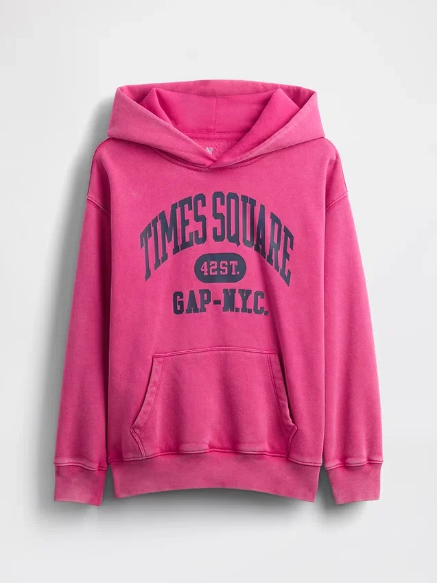 Sudadera con capucha Vintagesoft NYC Times Square para niños