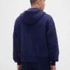Sudadera con capucha y cremallera de felpa francesa extra gruesa para adultos