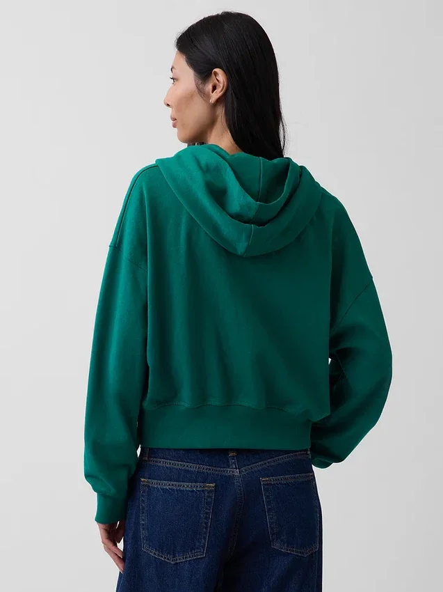 Sudadera con capucha y cremallera de felpa Vintagesoft