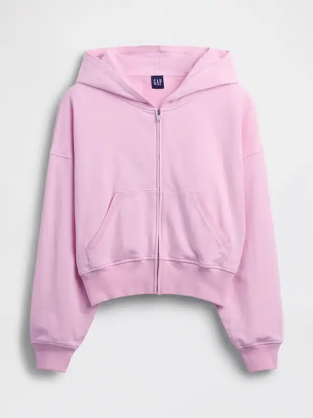 Sudadera con capucha y cremallera de felpa Vintagesoft