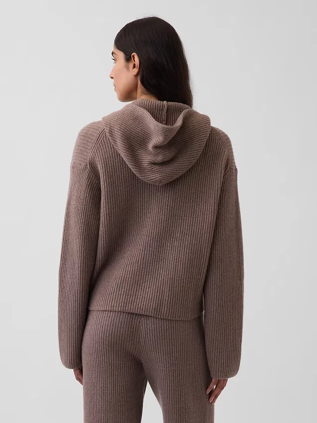 Sudadera con capucha y cremallera de punto Shaker oversize de CashSoft