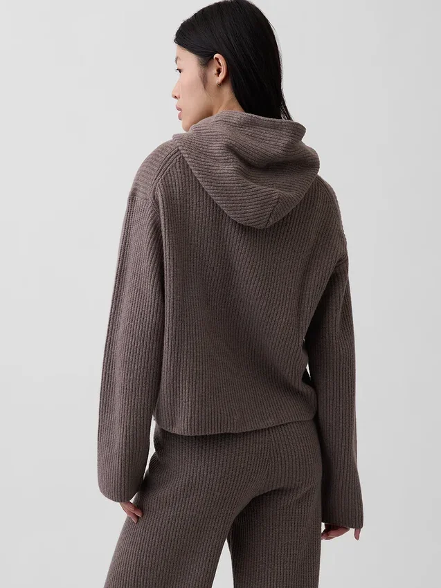 Sudadera con capucha y cremallera de punto Shaker oversize de CashSoft