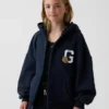 Sudadera con capucha y cremallera extragrande Vintagesoft para niños
