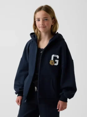 Sudadera con capucha y cremallera extragrande Vintagesoft para niños