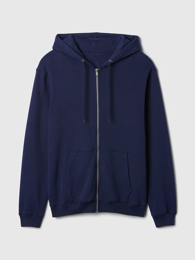 Sudadera con capucha y cremallera holgada Vintagesoft para adultos