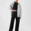 Sudadera con capucha y cremallera holgada Vintagesoft para adultos