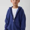 Sudadera con capucha y cremallera holgada Vintagesoft para niños