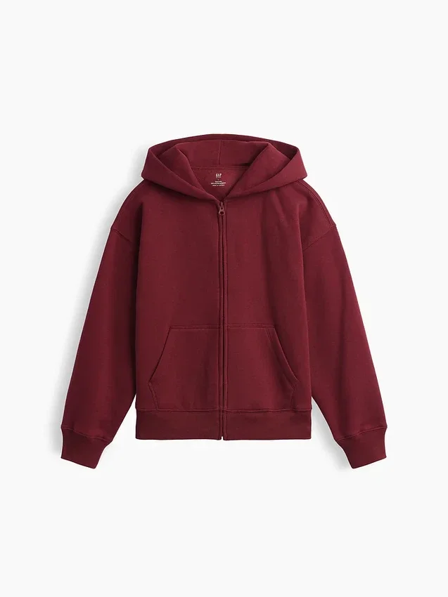 Sudadera con capucha y cremallera holgada Vintagesoft para niños