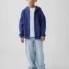 Sudadera con capucha y cremallera holgada Vintagesoft para niños