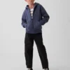 Sudadera con capucha y cremallera holgada Vintagesoft para niños