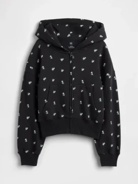 Sudadera con capucha y cremallera oversize con logo Vintagesoft para niños