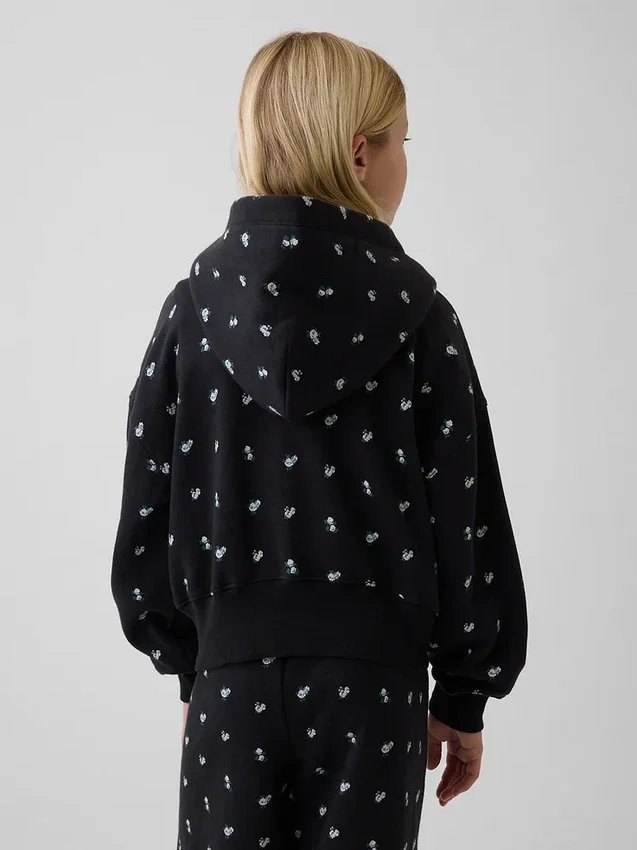 Sudadera con capucha y cremallera oversize con logo Vintagesoft para niños