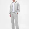 Sudadera con capucha y cremallera oversize de peso pesado para adultos