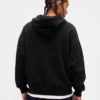 Sudadera con capucha y cremallera oversize de peso pesado para adultos