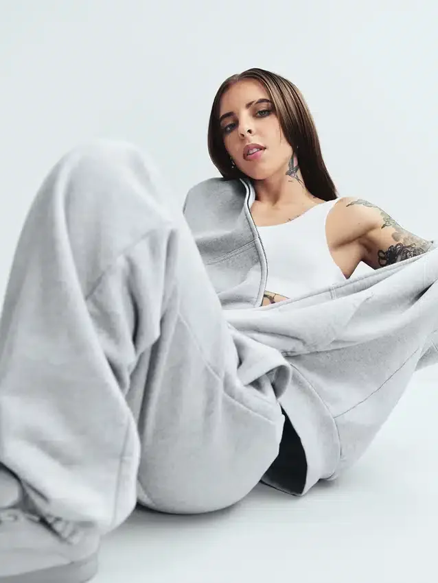 Sudadera con capucha y cremallera oversize de peso pesado para adultos