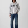 Sudadera con capucha y cremallera para adultos Vintagesoft Arch Logo