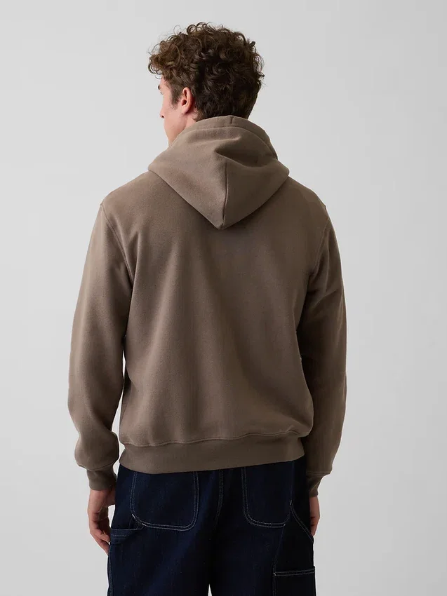 Sudadera con capucha y cremallera para adultos Vintagesoft Arch Logo