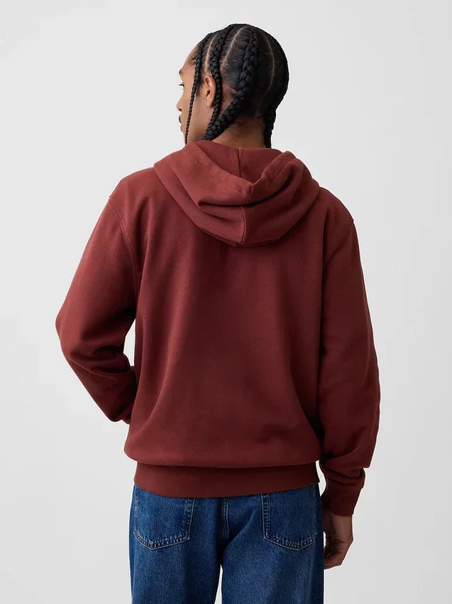 Sudadera con capucha y cremallera para adultos Vintagesoft Arch Logo