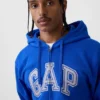 Sudadera con capucha y cremallera para adultos Vintagesoft Arch Logo