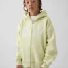 Sudadera con capucha y cremallera para niños con logotipo Vintagesoft
