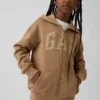 Sudadera con capucha y cremallera para niños con logotipo Vintagesoft