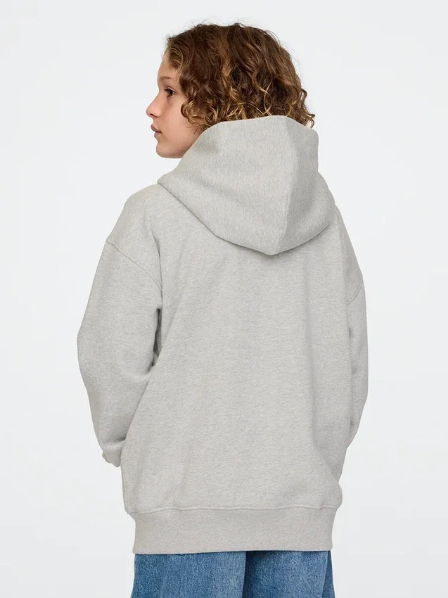 Sudadera con capucha y cremallera para niños con logotipo Vintagesoft