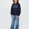 Sudadera con capucha y cremallera para niños con logotipo Vintagesoft