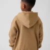 Sudadera con capucha y cremallera para niños con logotipo Vintagesoft